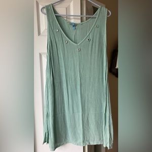 Sleeveless Aqua Gauze tunic